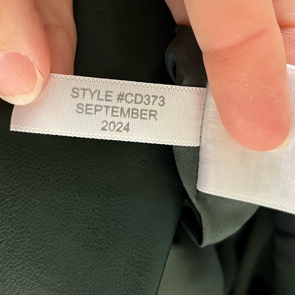 J Crew Collection mini dress in army green embellished faux leather NEW size 0 - Picture 12 of 13